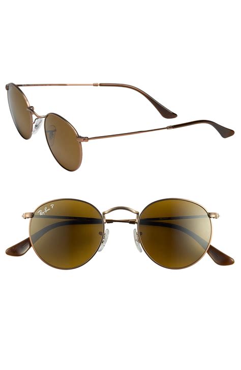 ray ban round metal sunglasses polarized